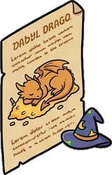 Wall art and frames, a sticker from the The Dragon's Hoard world