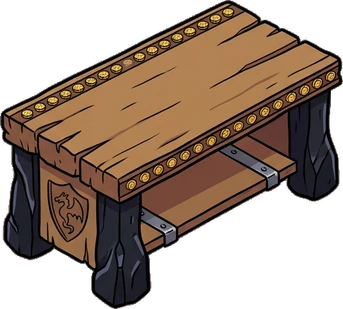 Desks and workbenches, a sticker from the The Dragon's Hoard world