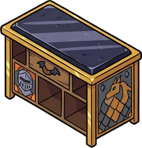Desks and workbenches, a sticker from the The Dragon's Hoard world