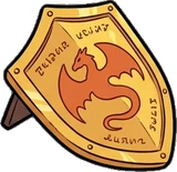 Bags, hats and shoes, a sticker from the The Dragon's Hoard world