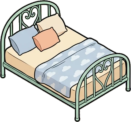 Beds, a sticker from the Dreamy Pastel Bedroom world