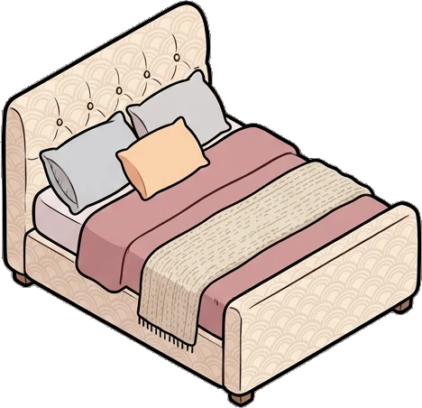 Beds, a sticker from the Dreamy Pastel Bedroom world