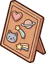 Collectibles, a sticker from the Dreamy Pastel Bedroom world