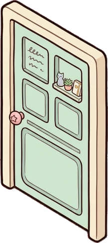 Doors, a sticker from the Dreamy Pastel Bedroom world