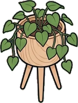 Small plants, a sticker from the Dreamy Pastel Bedroom world