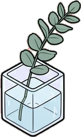 Small plants, a sticker from the Dreamy Pastel Bedroom world