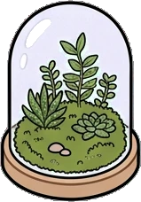 Small plants, a sticker from the Dreamy Pastel Bedroom world