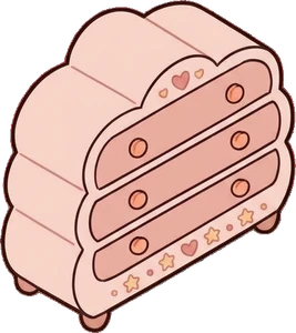 Dressers and low cabinets, a sticker from the Dreamy Pastel Bedroom world