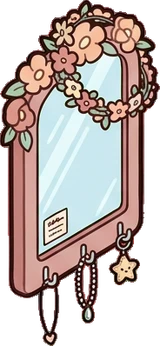 Mirrors, a sticker from the Dreamy Pastel Bedroom world
