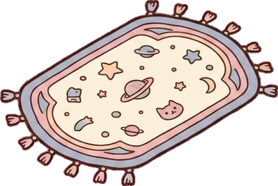 Rugs, a sticker from the Dreamy Pastel Bedroom world