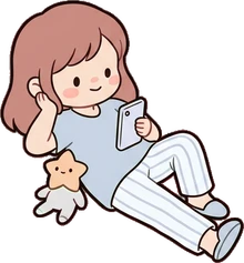 People sitting, a sticker from the Dreamy Pastel Bedroom world