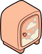 Side tables, a sticker from the Dreamy Pastel Bedroom world