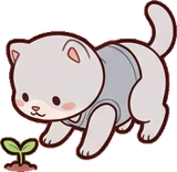 Cats and small animals, a sticker from the Dreamy Pastel Bedroom world