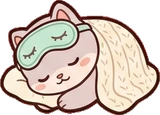 Cats and small animals, a sticker from the Dreamy Pastel Bedroom world