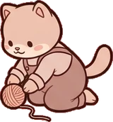 Cats and small animals, a sticker from the Dreamy Pastel Bedroom world