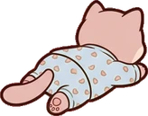 Cats and small animals, a sticker from the Dreamy Pastel Bedroom world