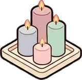 Candles and small lights, a sticker from the Dreamy Pastel Bedroom world