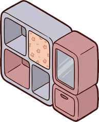 Wall cabinets, a sticker from the Dreamy Pastel Bedroom world