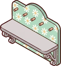 Wall shelves, a sticker from the Dreamy Pastel Bedroom world