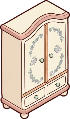Wardrobes, a sticker from the Dreamy Pastel Bedroom world