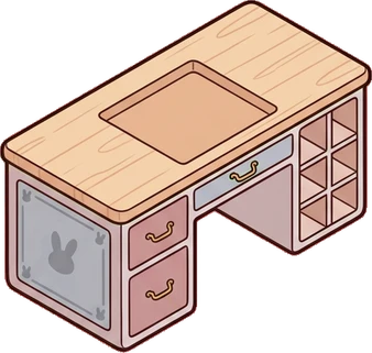 Desks and workbenches, a sticker from the Dreamy Pastel Bedroom world