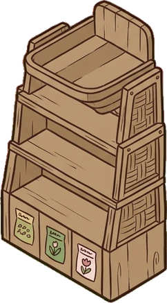Bookcases, a sticker from the The Flower Shop world