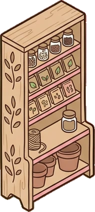 Bookcases, a sticker from the The Flower Shop world