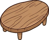 Coffee tables, a sticker from the The Flower Shop world
