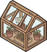 Pet beds and homes, a sticker from the The Flower Shop world