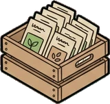 Baskets and floor things, a sticker from the The Flower Shop world