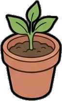 Baskets and floor things, a sticker from the The Flower Shop world