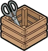 Baskets and floor things, a sticker from the The Flower Shop world