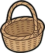 Baskets and floor things, a sticker from the The Flower Shop world