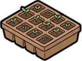 Baskets and floor things, a sticker from the The Flower Shop world