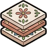 Baskets and floor things, a sticker from the The Flower Shop world