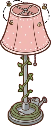 Floor lamps, a sticker from the The Flower Shop world