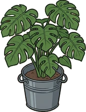 Floor plants, a sticker from the The Flower Shop world