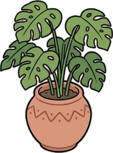 Floor plants, a sticker from the The Flower Shop world