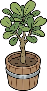 Floor plants, a sticker from the The Flower Shop world