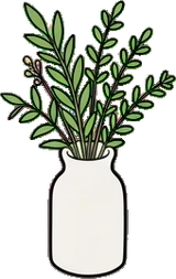 Small plants, a sticker from the The Flower Shop world