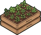 Small plants, a sticker from the The Flower Shop world