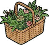 Small plants, a sticker from the The Flower Shop world