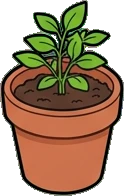 Small plants, a sticker from the The Flower Shop world