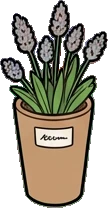Small plants, a sticker from the The Flower Shop world