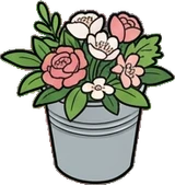 Small plants, a sticker from the The Flower Shop world