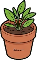 Small plants, a sticker from the The Flower Shop world