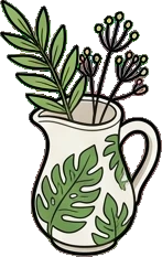 Small plants, a sticker from the The Flower Shop world