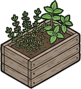 Small plants, a sticker from the The Flower Shop world