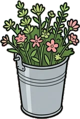 Small plants, a sticker from the The Flower Shop world