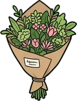 Small plants, a sticker from the The Flower Shop world